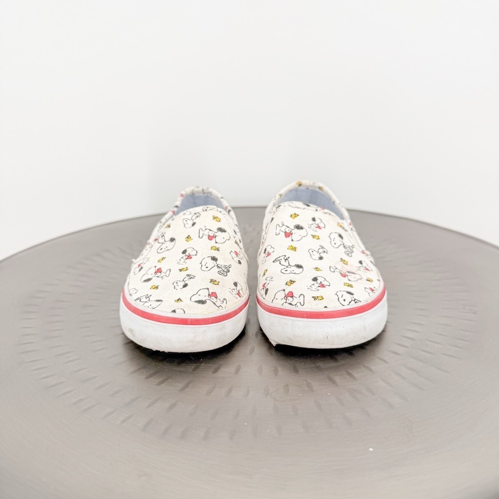 Janie and Jack Cream and Red Slip-On Peanut Sneakers - Picture 2 of 6